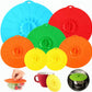 7 Pack Silicone Lids Microwave Splatter Cover 5 Sizes Reusable Heat Resistant Food