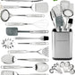 32 Pcs Stainless Steel Kitchen Utensils Set Nonstick Stainless Steel Cooking Utensils Set