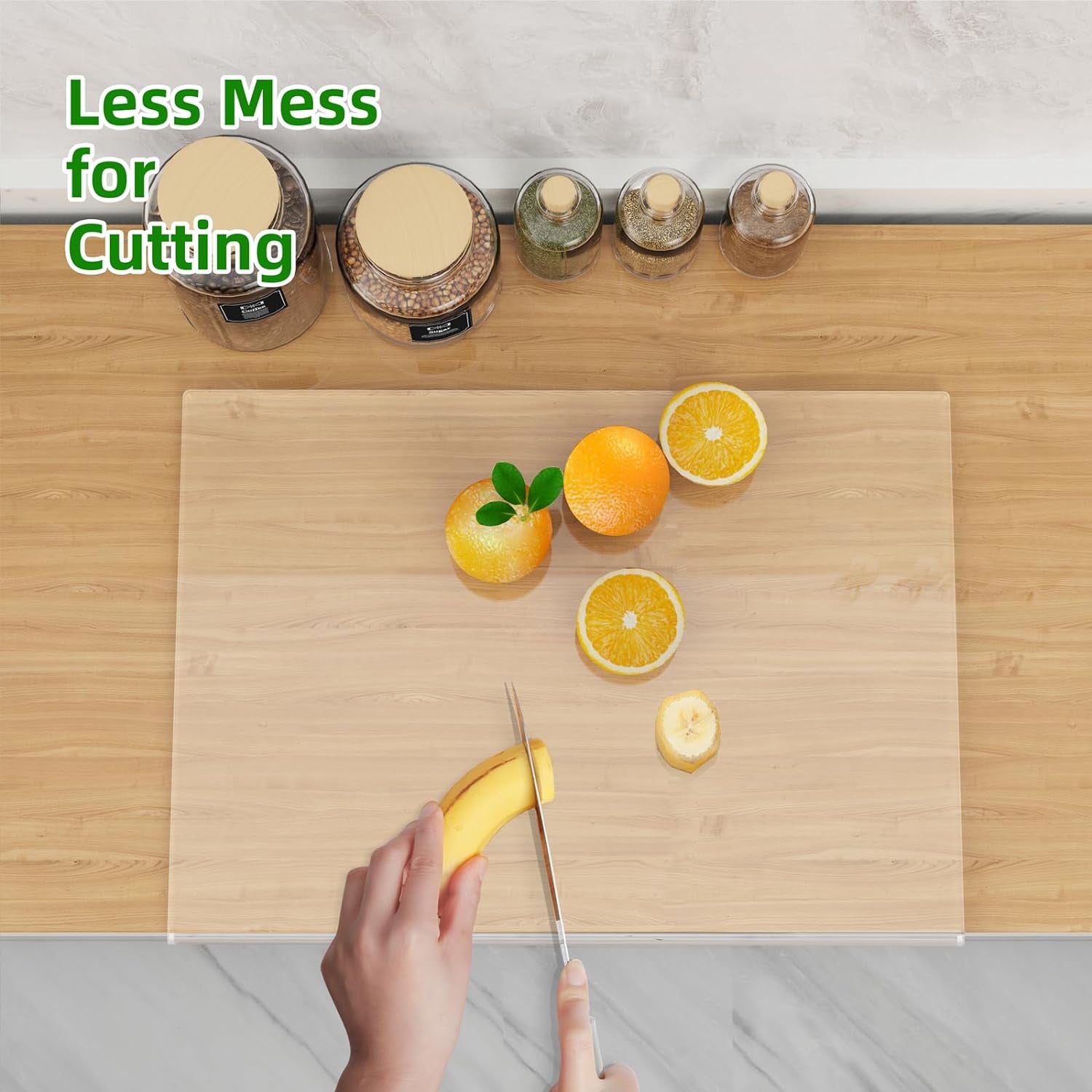   Clear Cutting Board for Kitchen Countertop