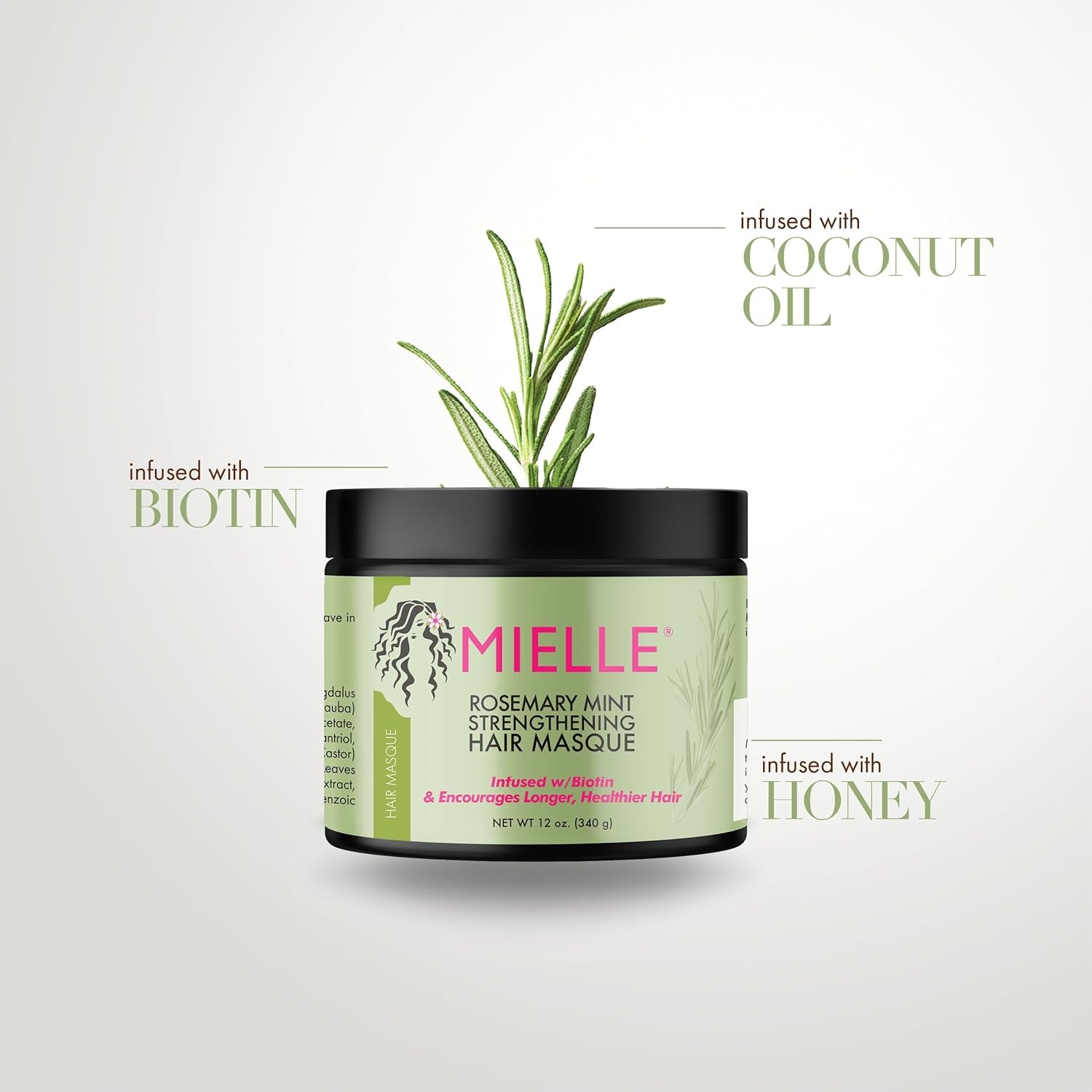 Rosemary Mint Strengthening Hair Masque Essential Oil & Biotin Deep Treatment