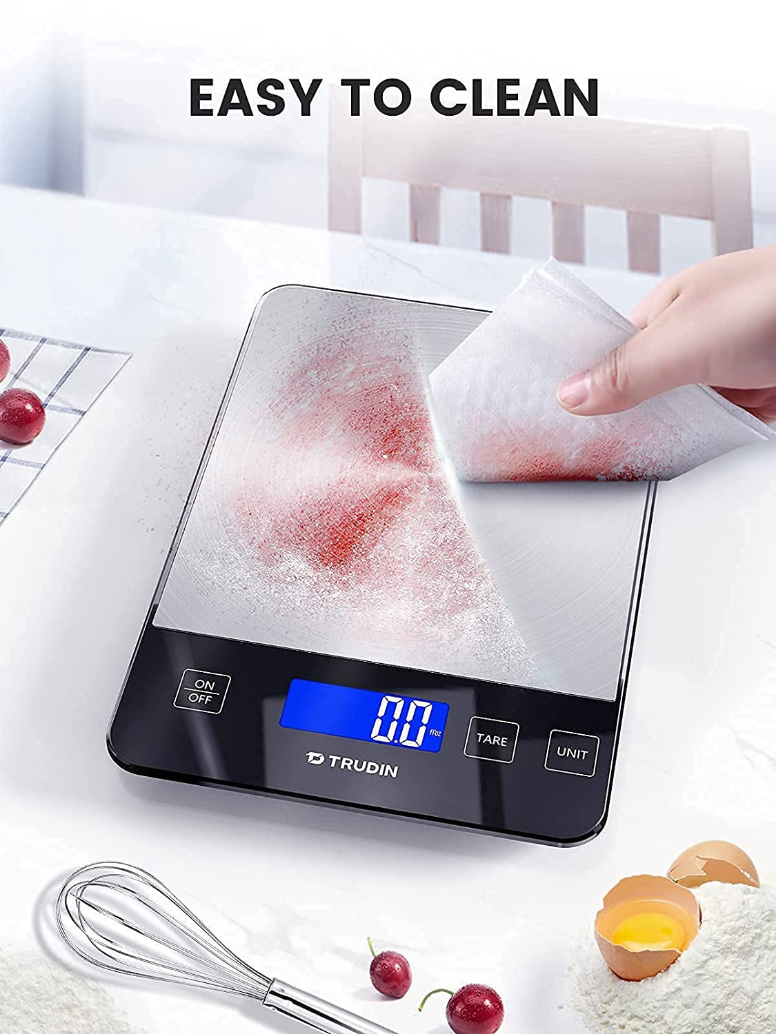   Precisely Measures Grams and Ounces for Baking  