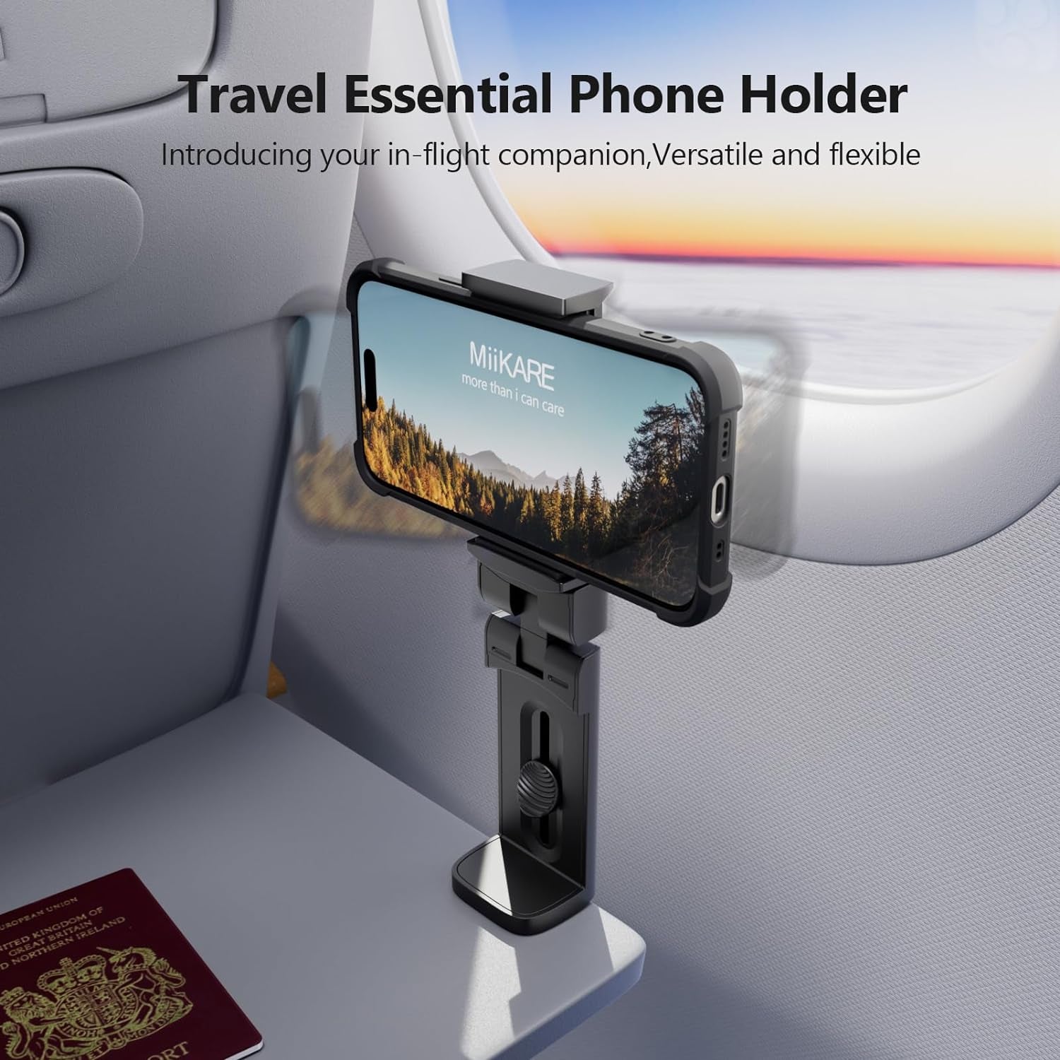 Airplane Travel Essentials Phone Holder Universal Handsfree Phone Mount