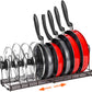 Pot Rack Expandable Pan Organizer for Cabinet Pot 