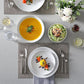 24 Piece Gourmet Porcelain Dinnerware Sets Modern White round Dish Set