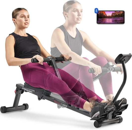 Compact Adjustable Rowing Machine with 12 Levels of Complete Body Workout