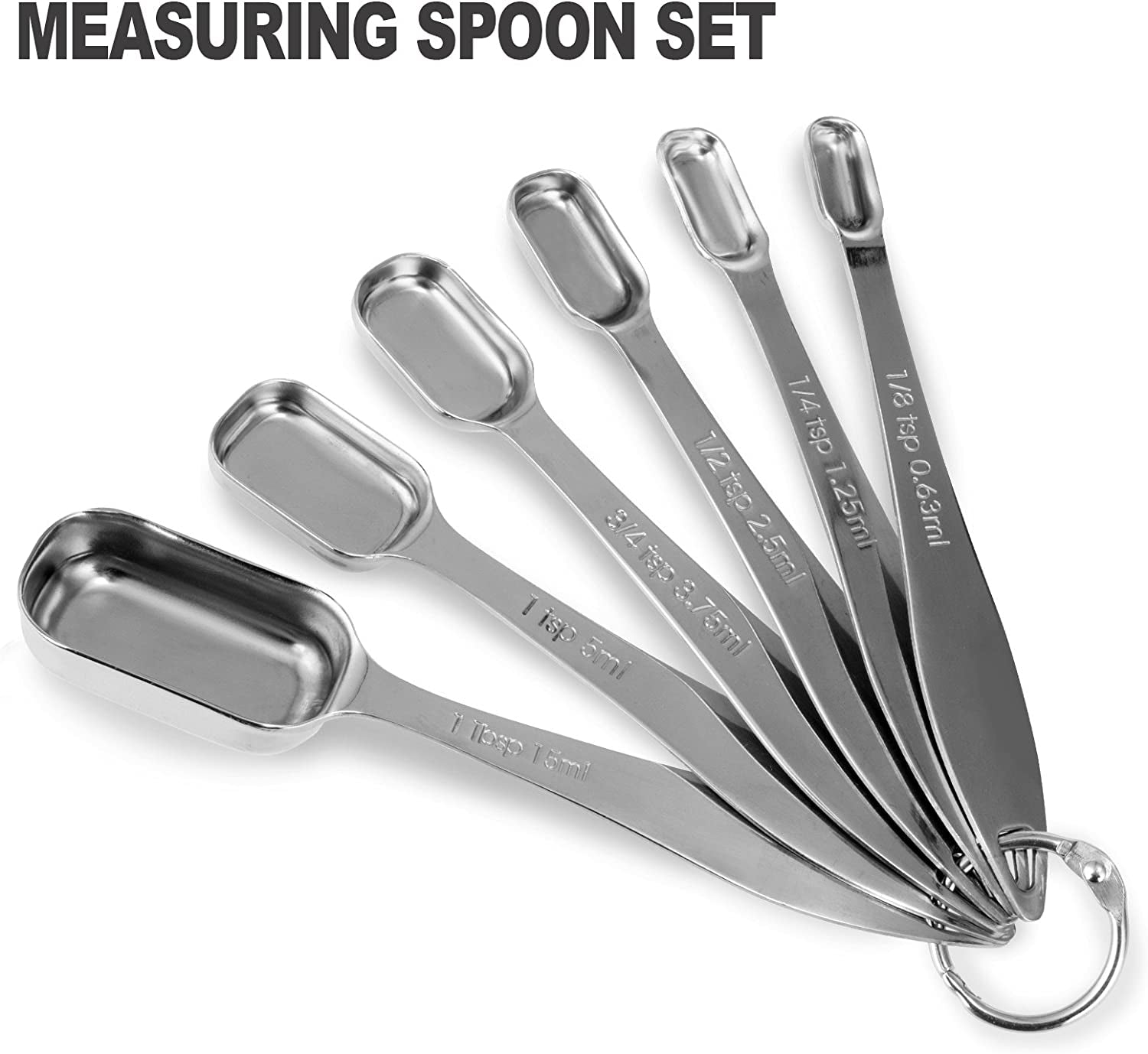 Measuring Cups and Spoons Set Ergonomic Handle 