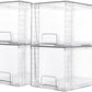 4 Pack Large Stackable Storage Drawers Clear Acrylic Drawer Organizers