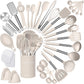 Silicone Kitchen Cooking Utensil Set 43 Pcs Spatula Set with Stainless Steel