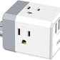 3 Outlet USB Wall Charger and Extender with 3 Way Splitter ETL Listed for Home Office Cruise Ship