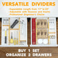 Bamboo Drawer Dividers with Inserts and Labels Kitchen Adjustable Drawer