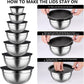 26 PCS Stainless Steel Nesting Black Mixing Bowls Set 