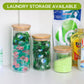 Set of 8 Airtight Food Storage Jars Kitchen Glass 