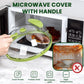 Microwave Cover for Food Clear Microwave Splatter Cover with Water Steamer