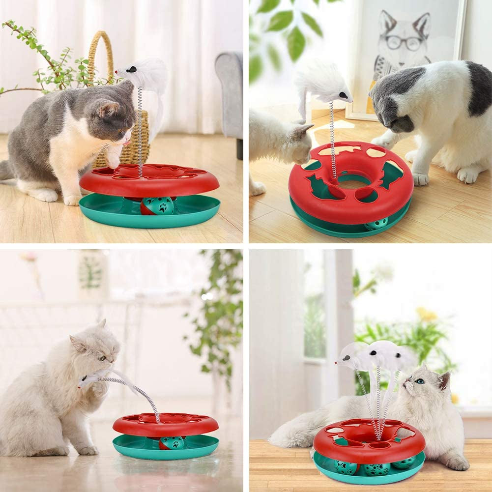   Toys for Indoor Cats Interactive Kitten Toys Roller Tracks  