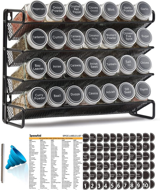  386 Spice Labels Chalk Marker and Funnel Set for Cabinet 