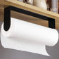 Black Paper Towel Holder Wall Mount under Cabinet Self Adhesive Paper Towel Rack