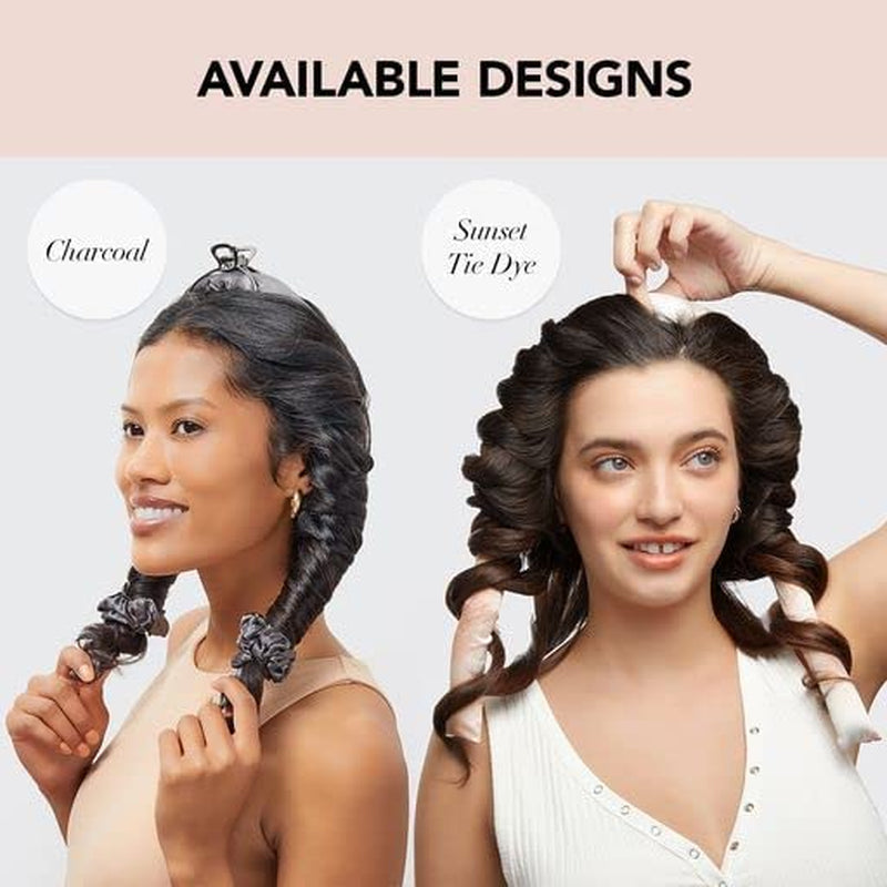 Satin Overnight Hair Curling Set  Heatless Curlers and Curling Headband 