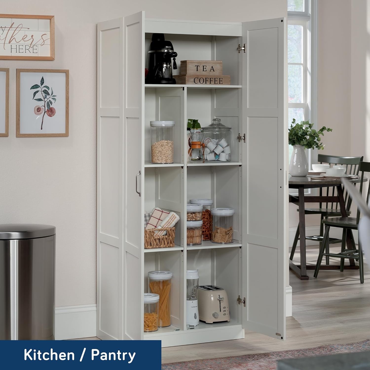 Select Storage Pantry Cabinets L: 29.69" X W: 16.34" X H: 70.10", White Finish