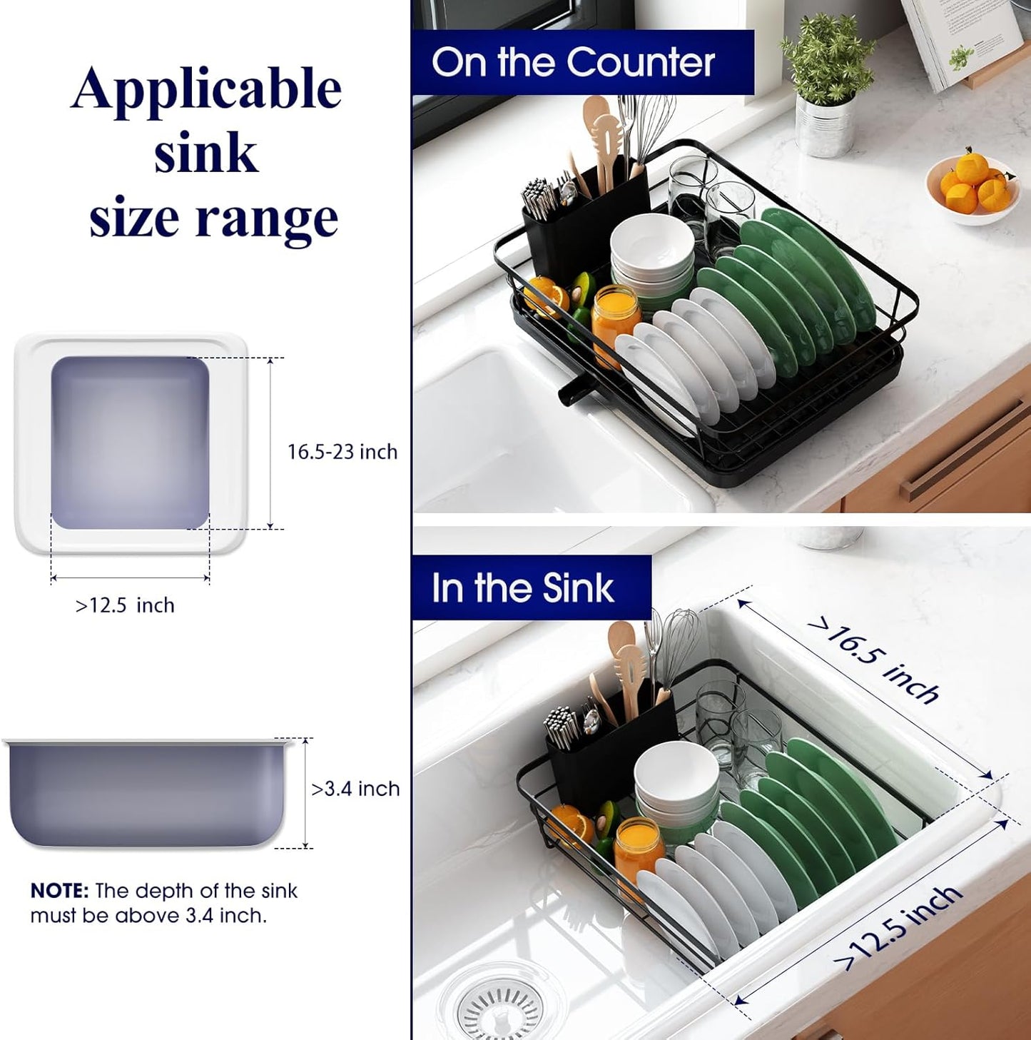 Dish Racks for Kitchen Counter Stainless Steel Kitchen 