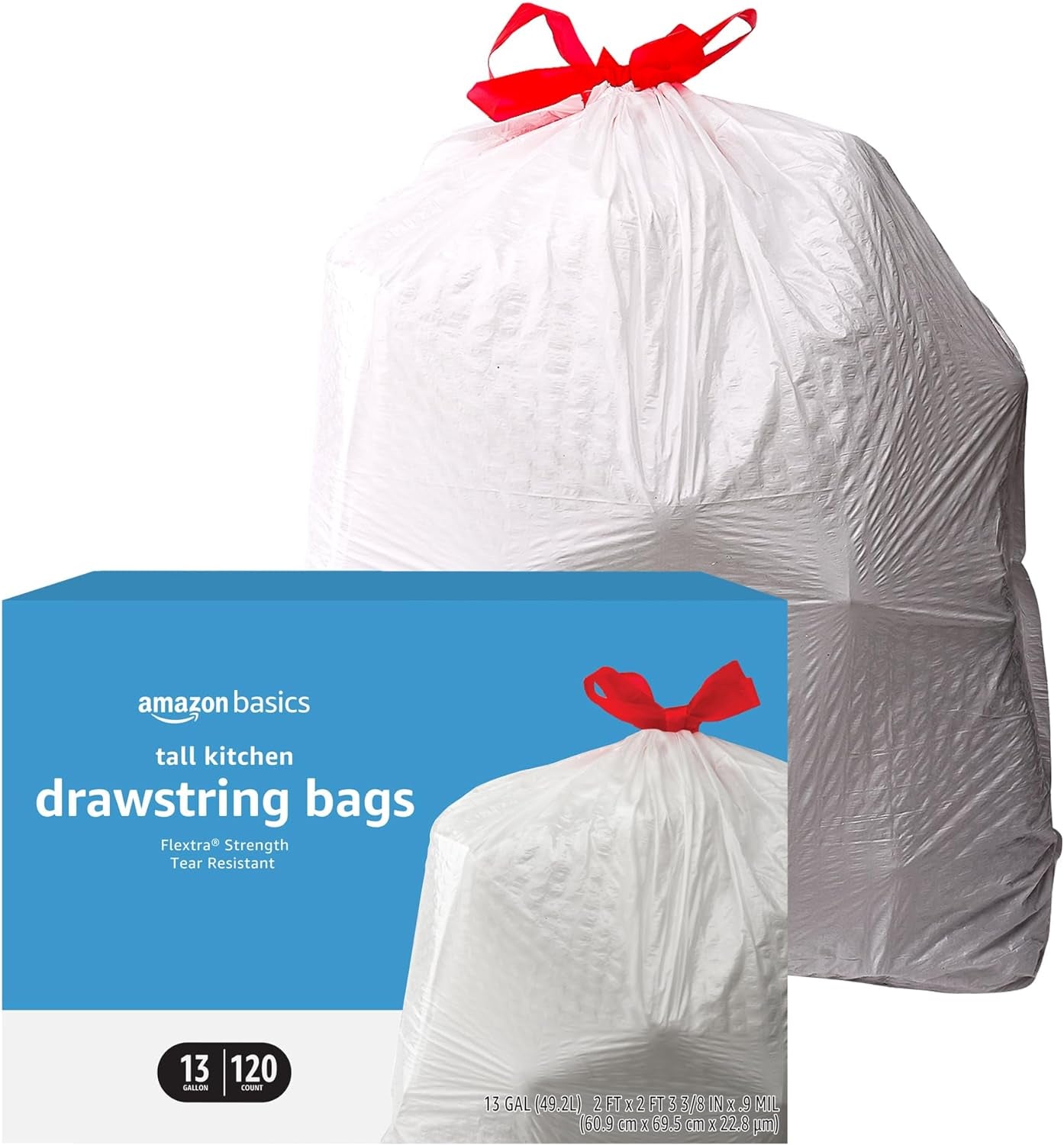 Flextra Tall Kitchen Drawstring Trash Bags Unscented