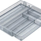 KCH-02163 Steel Mesh 7-Compartment Expandable Utility Drawer Organizer Silver