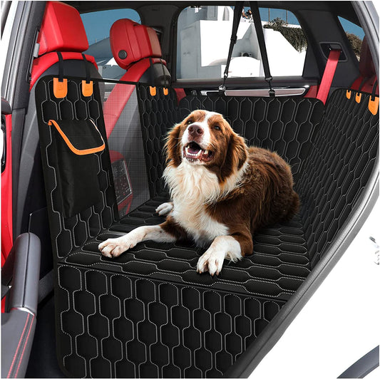 Dog Car Seat Cover for Back Seat,Waterproof with Mesh Window 