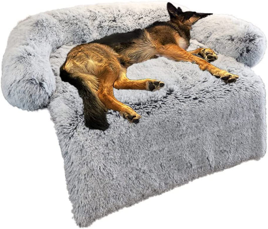 Calming Dog Bed Fluffy Plush Dog Mat for Furniture 