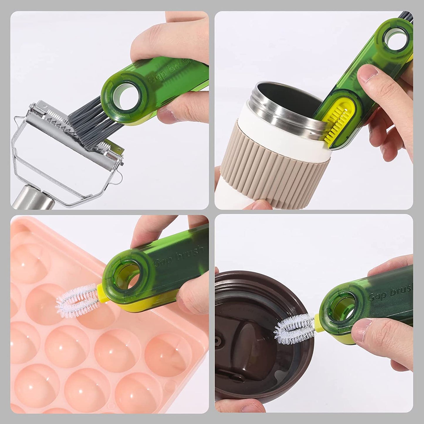 3 in 1 Cup Lid Gap Cleaning Brush Set Multifunctional Insulation Bottle Cleaning Tools