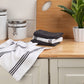  Gray and White Tea Towels Reusable and Absorbent