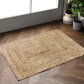 Hand Woven Jute Braided Rug 2'X3 Natural Reversible Boho Entry Area Rugs