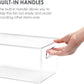 Clear Plastic Storage Bins 6 PCS Pantry Organizer Bins with Handle 