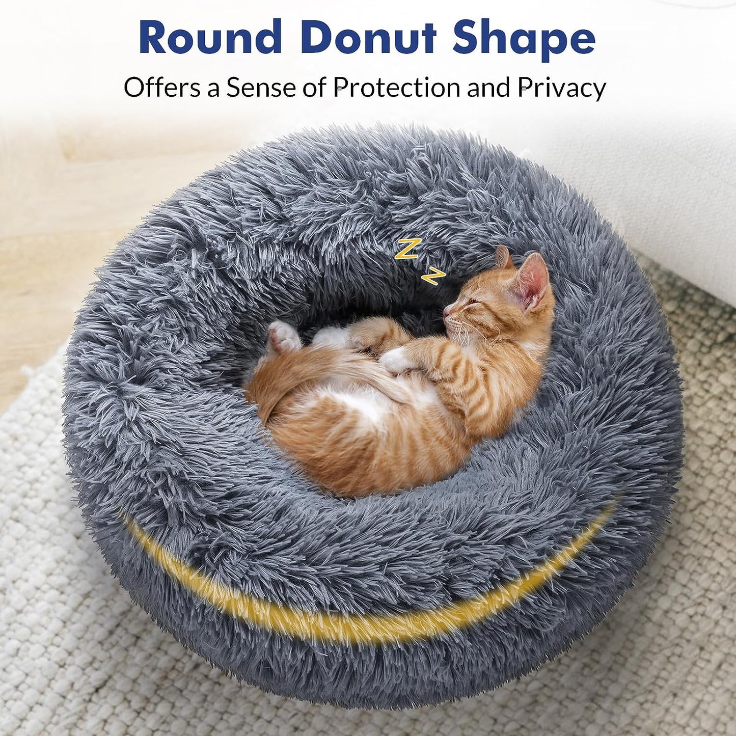 Cat Beds for Indoor Cats 20 Inches Cat Bed Machine Washable