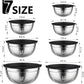 26 PCS Stainless Steel Nesting Black Mixing Bowls Set 