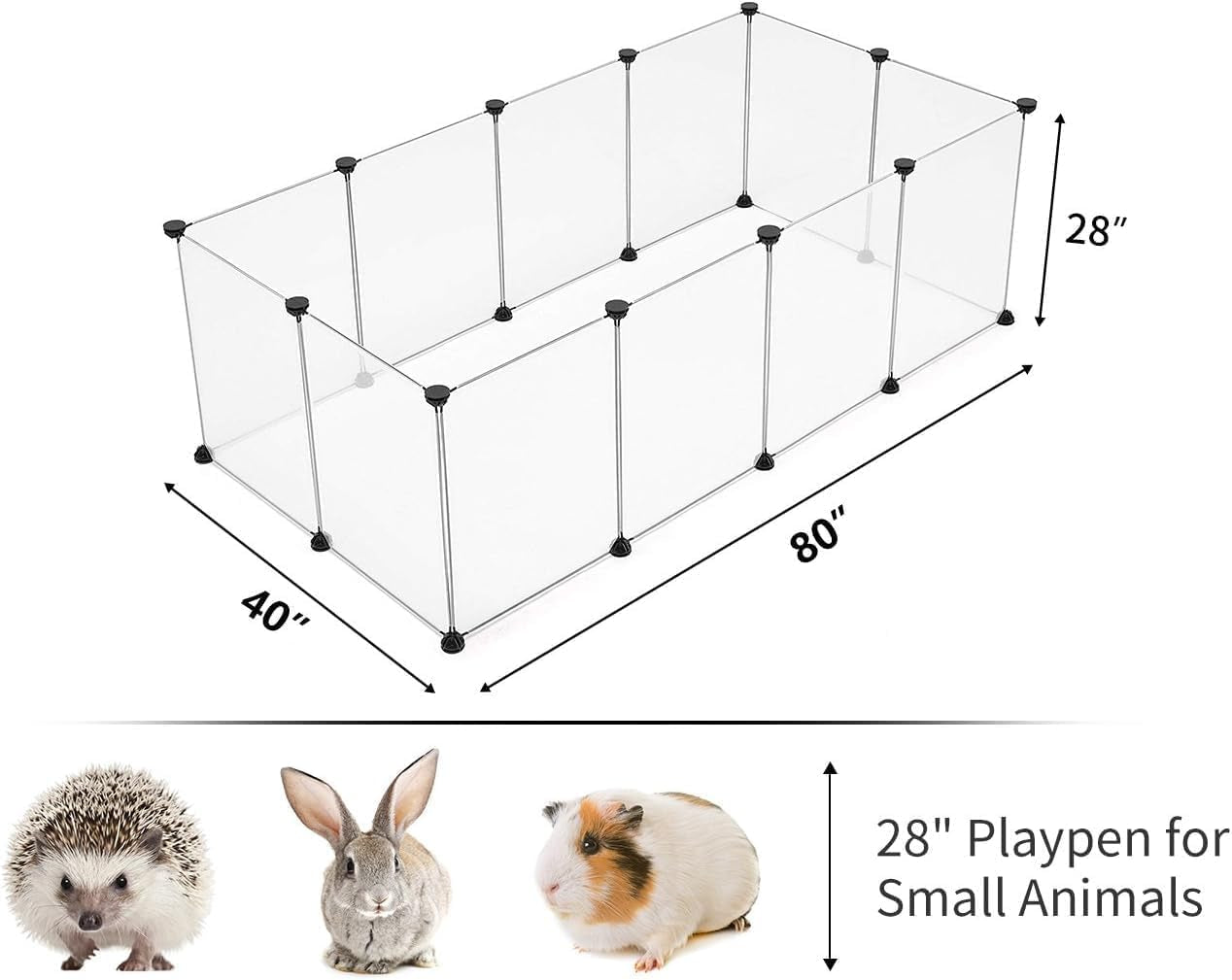 Large Transparent Pet Playpen  28 H X 20 W Dog Playpen Small Animal Playper