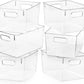 Clear Plastic Storage Bins  Pantry Organizers & Storage Containers Cabinet 