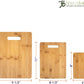 3 Piece Bamboo Cutting Board Set 3 Assorted Sizes of Bamboo Wood Cutting Boards 