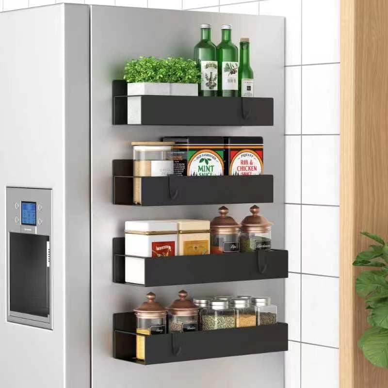 4 Pack Magnetic Spice Storage Rack Organizer for Refrigerator and Oven