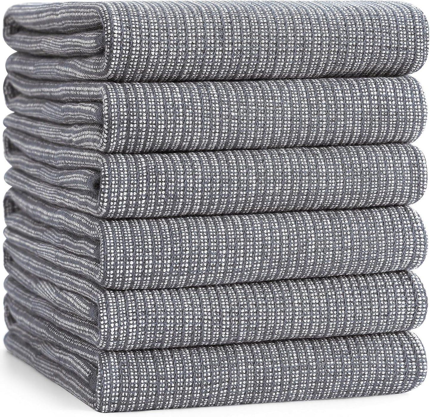 Premium Kitchen Towels 18”X 28” 6 Pack Large Cotton Kitchen Hand Towels