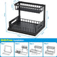 Under Sink Organizer 2-Tier under Kitchen Bathroom Sink Organizers and Storage 