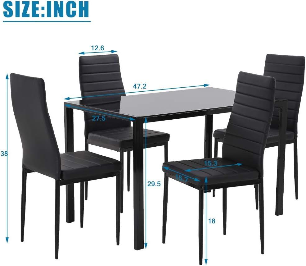 Dining Table Set Glass Dining Room Table Set for Small Spaces Kitchen Table