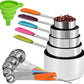 Measuring Cups and Spoons Set Stainless Steel 11 Piece for Cooking