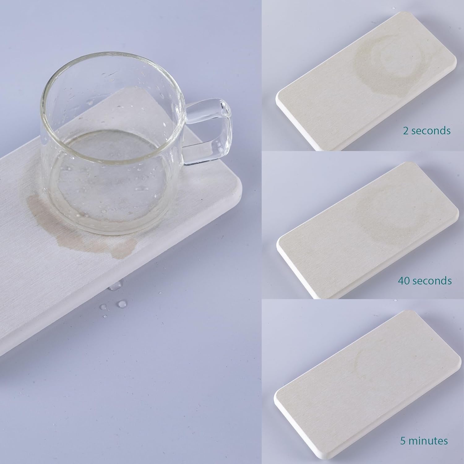 Set of 4 Water Absorbent Diatomite Tray Diatomaceous Earth Kitchen Soap Dish