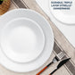 Vitrelle 18-Piece Service for 6 Dinnerware Set Triple Layer Glass and Chip