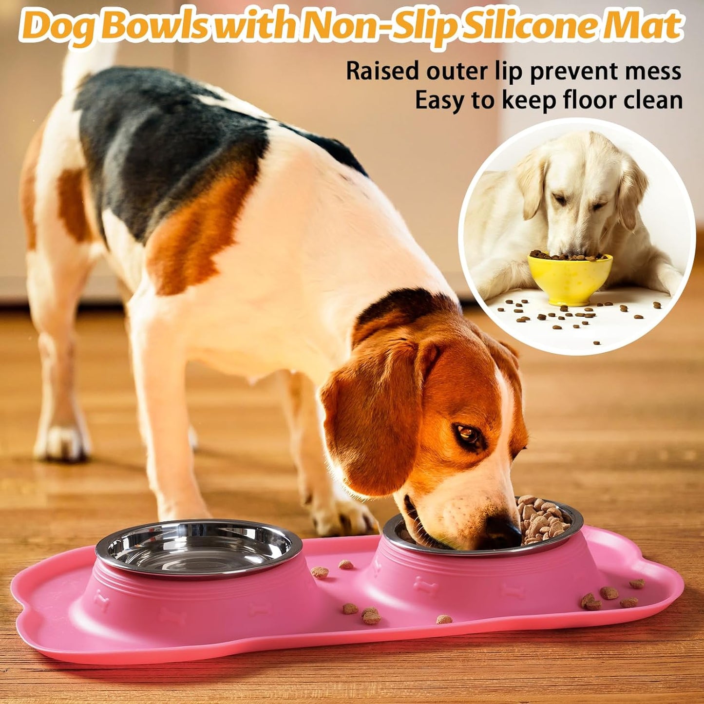  Pet Food Scoop Water and Food Feeder Bowls 