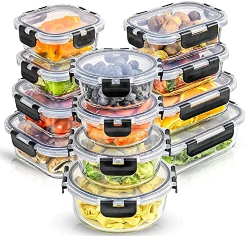  Pantry Kitchen Storage Containers Glass Meal Prep Container 