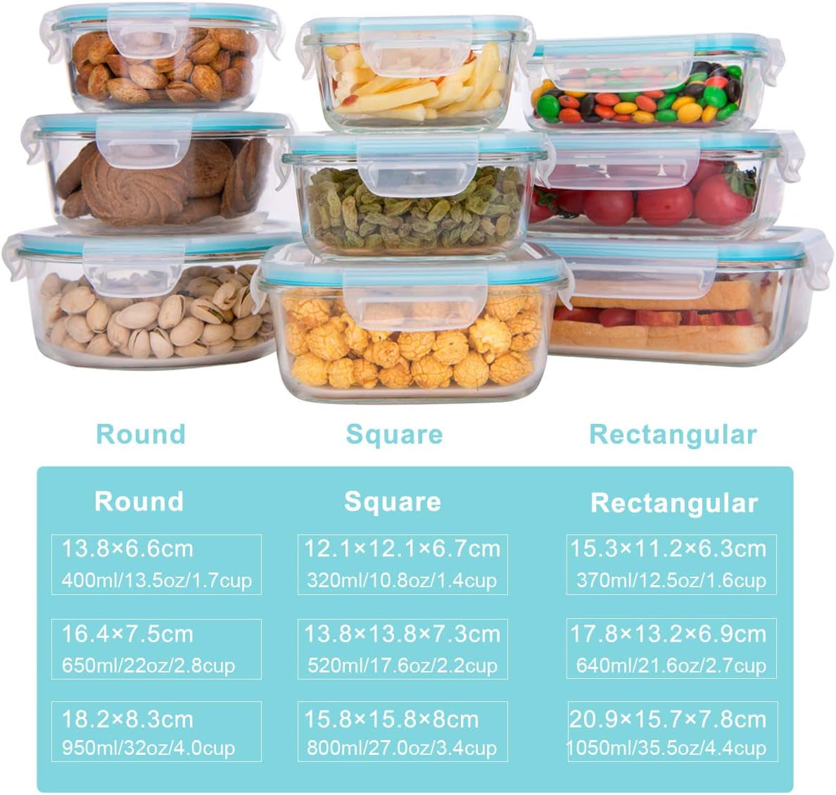  Meal Prep Containers for Food Storage BPA Free 