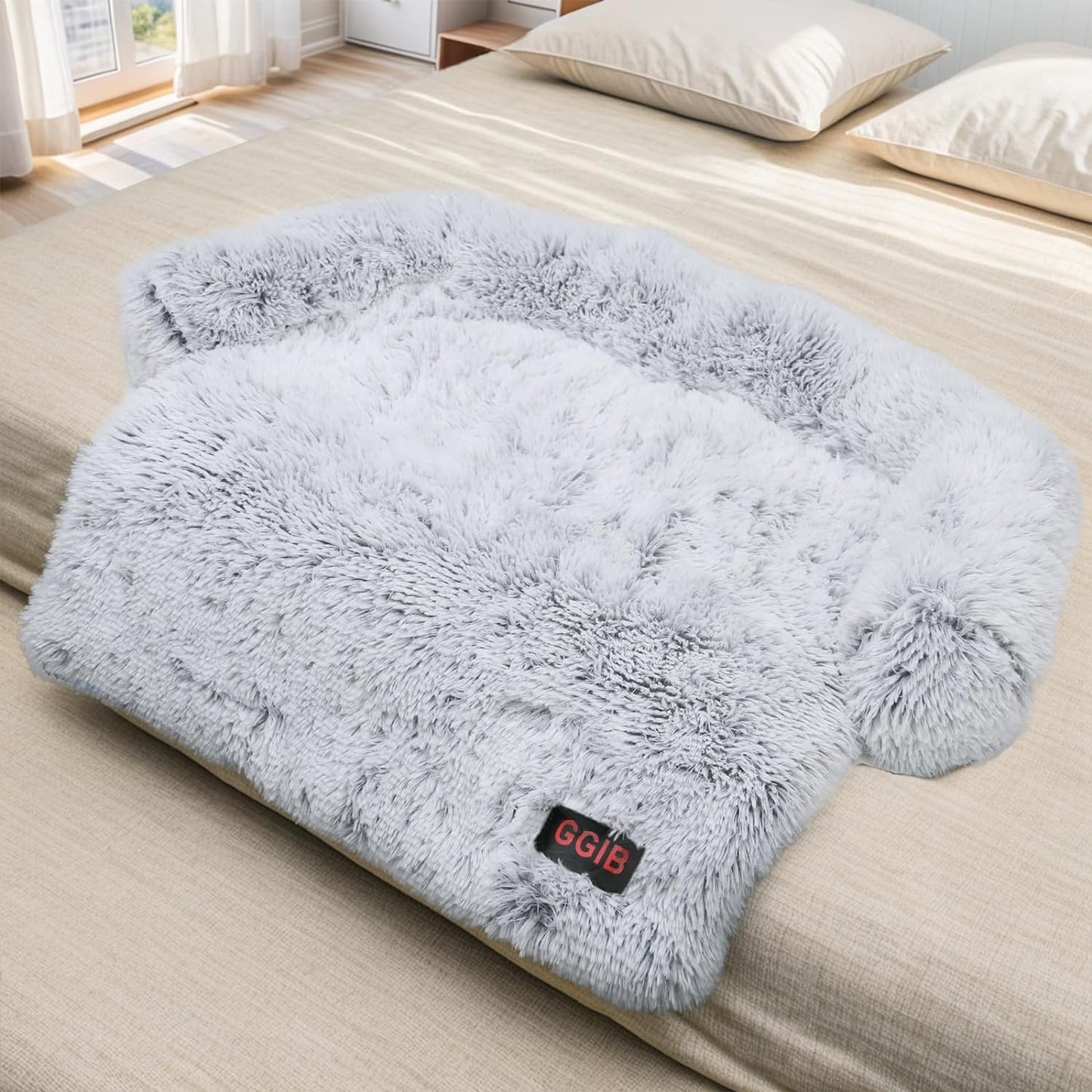 Calming Dog Bed Fluffy Plush Dog Mat for Furniture 