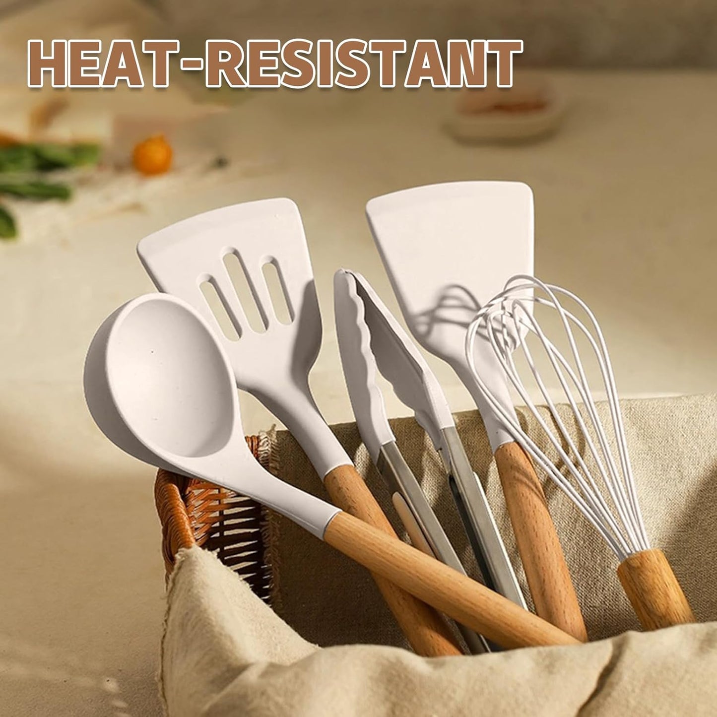   33 Pcs Non-Stick Silicone Cooking Kitchen Utensils Spatula  