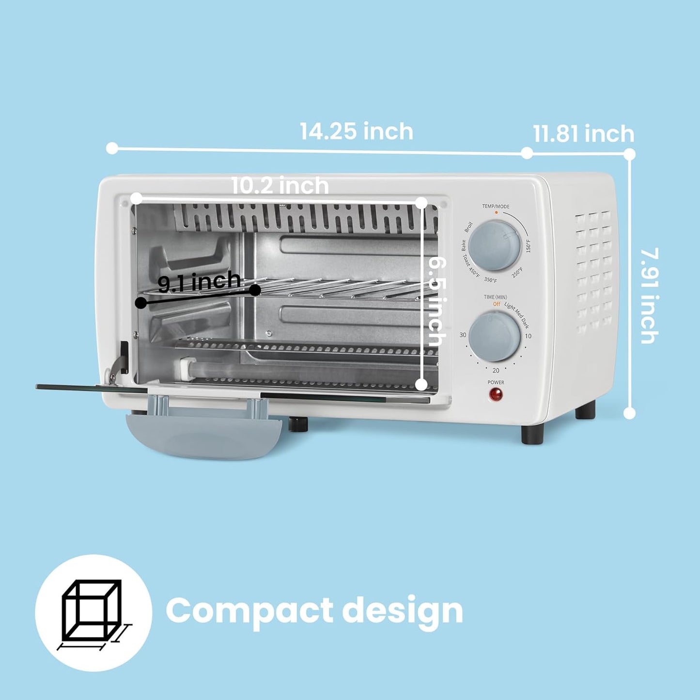 Toaster Oven Countertop Small Toaster Ovens Combo 4 Slice Mini Oven