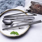 Portable Stainless Steel Flatware Set Travel Camping Cutlery  Portable Utensil 